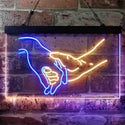 ADVPRO Please Don't Ever Let Me Go Love Hand on Hand Dual Color LED Neon Sign st6-i3865 - Blue & Yellow