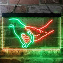ADVPRO Please Don't Ever Let Me Go Love Hand on Hand Dual Color LED Neon Sign st6-i3865 - Green & Red