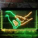 ADVPRO Please Don't Ever Let Me Go Love Hand on Hand Dual Color LED Neon Sign st6-i3865 - Green & Yellow