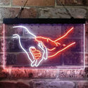 ADVPRO Please Don't Ever Let Me Go Love Hand on Hand Dual Color LED Neon Sign st6-i3865 - White & Orange