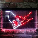 ADVPRO Please Don't Ever Let Me Go Love Hand on Hand Dual Color LED Neon Sign st6-i3865 - White & Red
