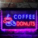 ADVPRO Coffee Donut Cafe Dual Color LED Neon Sign st6-i3867 - Blue & Red