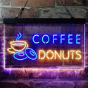 ADVPRO Coffee Donut Cafe Dual Color LED Neon Sign st6-i3867 - Blue & Yellow