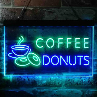 ADVPRO Coffee Donut Cafe Dual Color LED Neon Sign st6-i3867 - Green & Blue