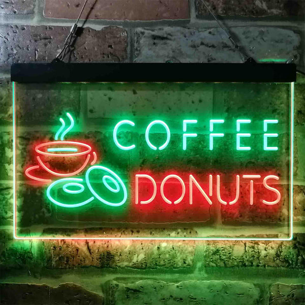 ADVPRO Coffee Donut Cafe Dual Color LED Neon Sign st6-i3867 - Green & Red