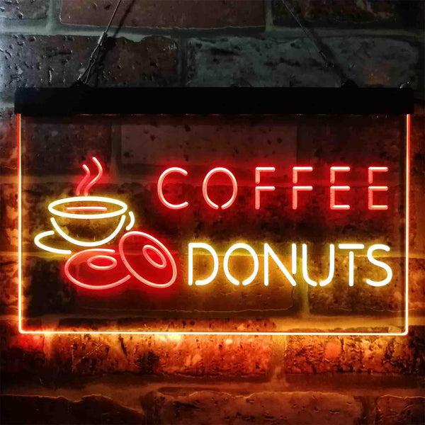 ADVPRO Coffee Donut Cafe Dual Color LED Neon Sign st6-i3867 - Red & Yellow