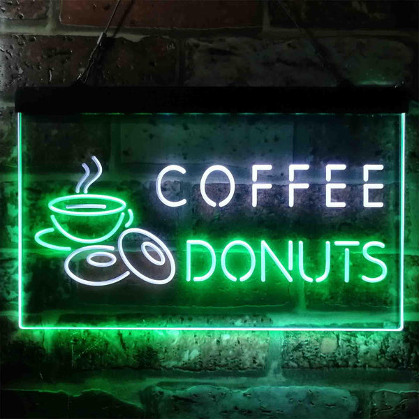 ADVPRO Coffee Donut Cafe Dual Color LED Neon Sign st6-i3867 - White & Green