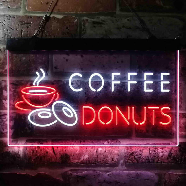 ADVPRO Coffee Donut Cafe Dual Color LED Neon Sign st6-i3867 - White & Red