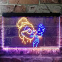 ADVPRO Smoking Woman Bad Bitch Cave Shed Room Dual Color LED Neon Sign st6-i3869 - Blue & Yellow