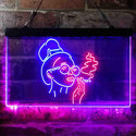 ADVPRO Smoking Woman Bad Bitch Cave Shed Room Dual Color LED Neon Sign st6-i3869 - Red & Blue