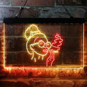 ADVPRO Smoking Woman Bad Bitch Cave Shed Room Dual Color LED Neon Sign st6-i3869 - Red & Yellow