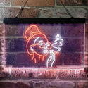 ADVPRO Smoking Woman Bad Bitch Cave Shed Room Dual Color LED Neon Sign st6-i3869 - White & Orange