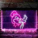 ADVPRO Smoking Woman Bad Bitch Cave Shed Room Dual Color LED Neon Sign st6-i3869 - White & Purple