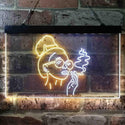 ADVPRO Smoking Woman Bad Bitch Cave Shed Room Dual Color LED Neon Sign st6-i3869 - White & Yellow