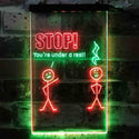 ADVPRO Stop You are Under A Rest Funny Room Display Dual Color LED Neon Sign st6-i3870 - Green & Red