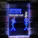 ADVPRO Stop You are Under A Rest Funny Room Display Dual Color LED Neon Sign st6-i3870 - White & Blue