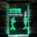 ADVPRO Stop You are Under A Rest Funny Room Display Dual Color LED Neon Sign st6-i3870 - White & Green