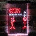 ADVPRO Stop You are Under A Rest Funny Room Display Dual Color LED Neon Sign st6-i3870 - White & Red