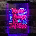 ADVPRO Music Bring Us Together  Dual Color LED Neon Sign st6-i3872 - Blue & Red