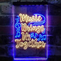 ADVPRO Music Bring Us Together  Dual Color LED Neon Sign st6-i3872 - Blue & Yellow