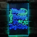 ADVPRO Music Bring Us Together  Dual Color LED Neon Sign st6-i3872 - Green & Blue