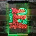 ADVPRO Music Bring Us Together  Dual Color LED Neon Sign st6-i3872 - Green & Red