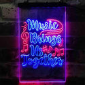 ADVPRO Music Bring Us Together  Dual Color LED Neon Sign st6-i3872 - Red & Blue