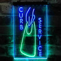 ADVPRO Curb Service Shop  Dual Color LED Neon Sign st6-i3876 - Green & Blue