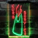 ADVPRO Curb Service Shop  Dual Color LED Neon Sign st6-i3876 - Green & Red