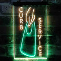 ADVPRO Curb Service Shop  Dual Color LED Neon Sign st6-i3876 - Green & Yellow