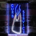 ADVPRO Curb Service Shop  Dual Color LED Neon Sign st6-i3876 - White & Blue