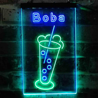 ADVPRO Boba Tea  Dual Color LED Neon Sign st6-i3877 - Green & Blue