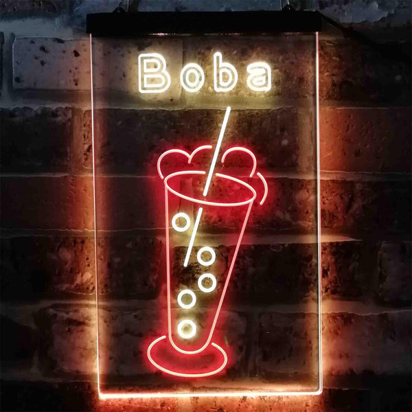 ADVPRO Boba Tea  Dual Color LED Neon Sign st6-i3877 - Red & Yellow