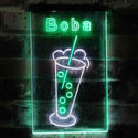 ADVPRO Boba Tea  Dual Color LED Neon Sign st6-i3877 - White & Green