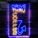 ADVPRO Drive Thru Coffee  Dual Color LED Neon Sign st6-i3878 - Blue & Yellow