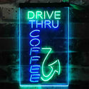ADVPRO Drive Thru Coffee  Dual Color LED Neon Sign st6-i3878 - Green & Blue