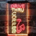 ADVPRO Drive Thru Coffee  Dual Color LED Neon Sign st6-i3878 - Red & Yellow