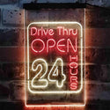 ADVPRO Drive Thru Open 24 Hours  Dual Color LED Neon Sign st6-i3879 - Red & Yellow