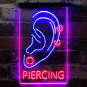 ADVPRO Ear Piercing Display Tattoo Shop  Dual Color LED Neon Sign st6-i3880 - Blue & Red