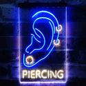ADVPRO Ear Piercing Display Tattoo Shop  Dual Color LED Neon Sign st6-i3880 - Blue & Yellow
