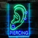 ADVPRO Ear Piercing Display Tattoo Shop  Dual Color LED Neon Sign st6-i3880 - Green & Blue