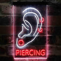 ADVPRO Ear Piercing Display Tattoo Shop  Dual Color LED Neon Sign st6-i3880 - White & Red
