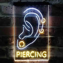 ADVPRO Ear Piercing Display Tattoo Shop  Dual Color LED Neon Sign st6-i3880 - White & Yellow