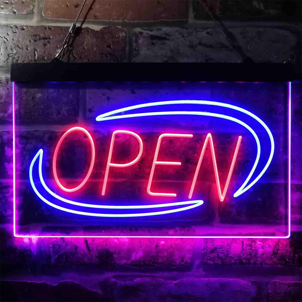 ADVPRO Open Special Effect Dual Color LED Neon Sign st6-i3881 - Blue & Red