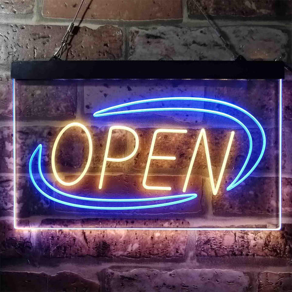 ADVPRO Open Special Effect Dual Color LED Neon Sign st6-i3881 - Blue & Yellow