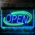ADVPRO Open Special Effect Dual Color LED Neon Sign st6-i3881 - Green & Blue