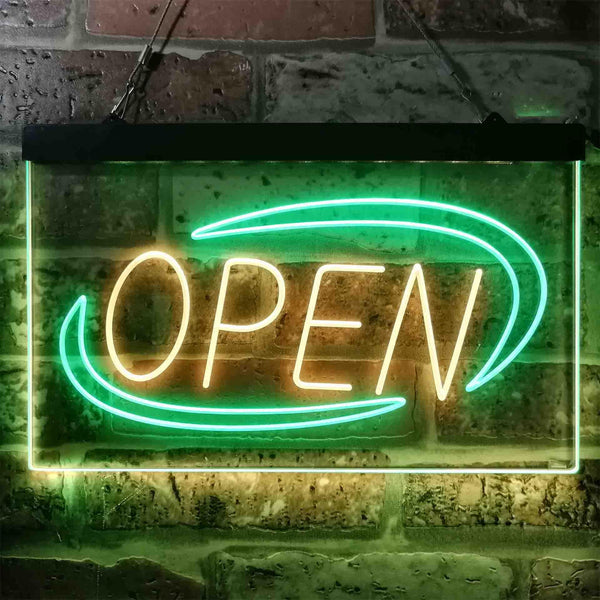 ADVPRO Open Special Effect Dual Color LED Neon Sign st6-i3881 - Green & Yellow