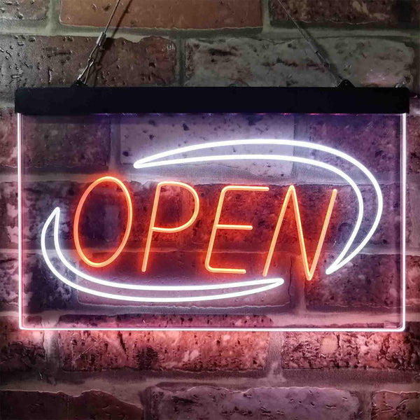 ADVPRO Open Special Effect Dual Color LED Neon Sign st6-i3881 - White & Orange