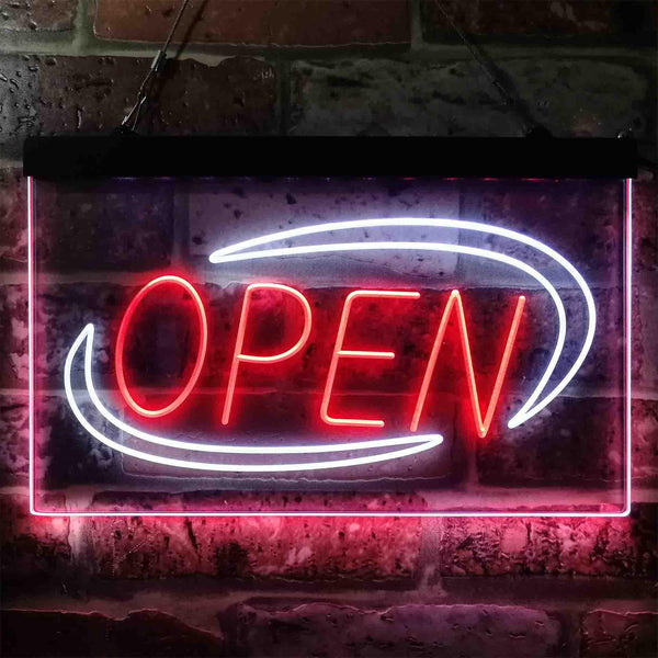 ADVPRO Open Special Effect Dual Color LED Neon Sign st6-i3881 - White & Red