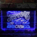 ADVPRO Tattoo Expert 18+ Cash Only Dual Color LED Neon Sign st6-i3883 - White & Blue